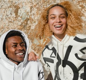 Close-up of a vibrant, full-color design on a hoodie, illustrating one of the modern types of hoodie printing, such as DTG or DTF, known for high-detail prints and color accuracy.